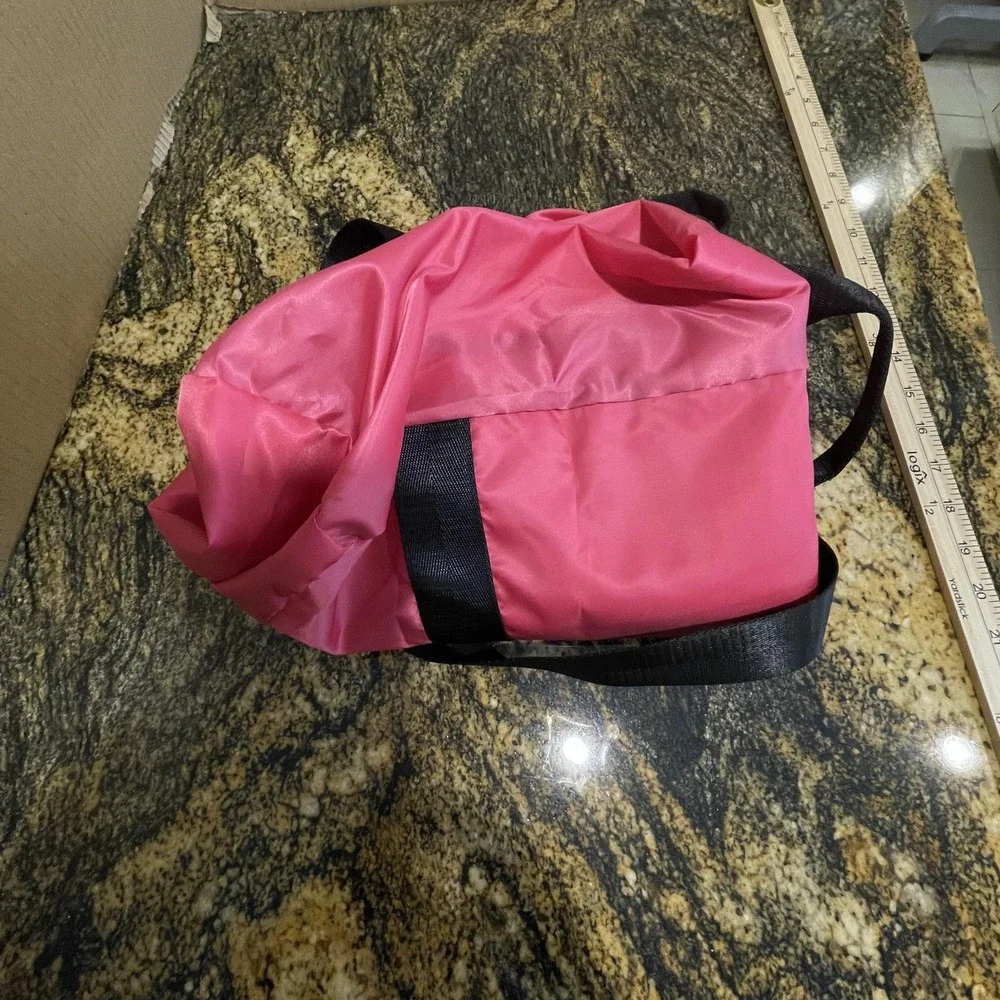 London Fog Collection Duffel Bag Pink Polyester‎ Travel Gym Weekender Zip Pocket